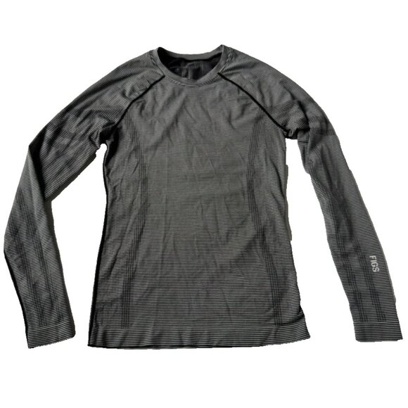 Figs Womens S Salta Underscrub Top Shirt Stripe Black White Long Sleeve Seamless - Picture 1 of 10